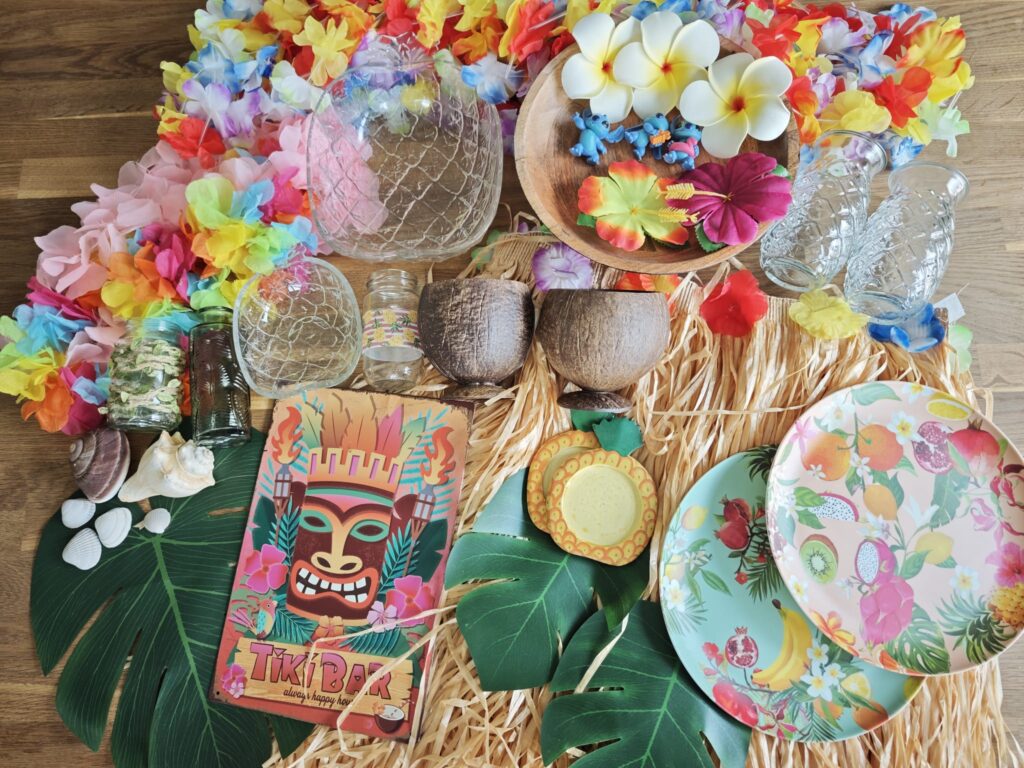 Inhoud van de Tropical Hawaiian Luau huurbox